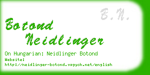 botond neidlinger business card